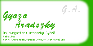 gyozo aradszky business card